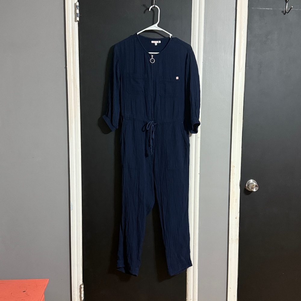 Sundry Zip Front Drawstring Joggers Jumpsuit Size: 1 (S 4/6) Inseam: 24”